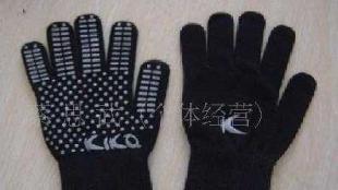 供應(yīng)環(huán)保腈綸紗魔術(shù)點膠手套（環(huán)保膠材質(zhì)）